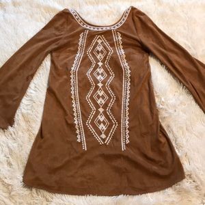 Jealous Tomato embellished suede dress